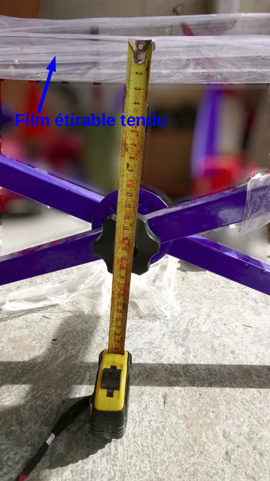 Mesure du niveau zéro de déformation du film